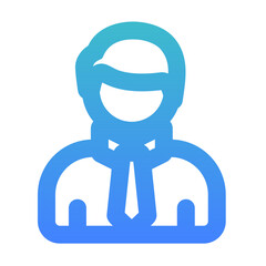 man jobseeker outline gradient style