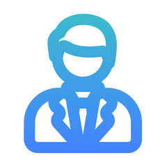 man recruiter outline gradient style