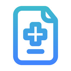 medical resume outline gradient style