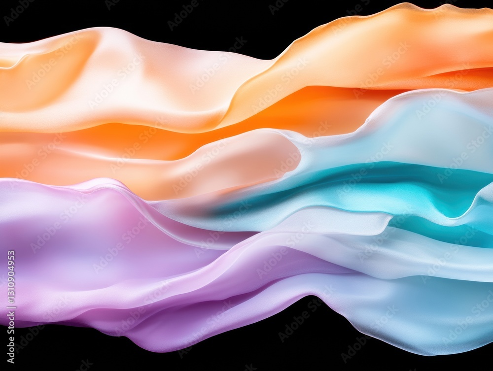 Aufkleber Soft Flow Gradient Wave Aesthetics in Ethereal Digital Design - Trendsetting Visual Innovation for Creative Marketing and Brand Expression
