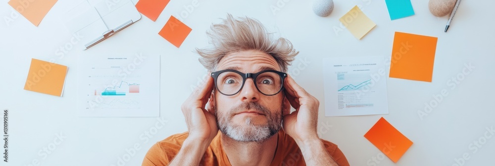 Poster overwhelmed millennial professional burnout culture and cognitive overload in remote work era - mind