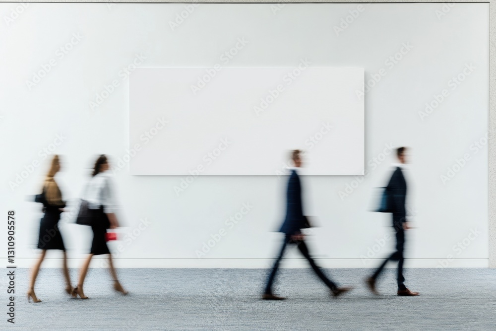 Aufkleber minimalist corporate flow dynamic professional workspace design with motion blur - innovative workpl