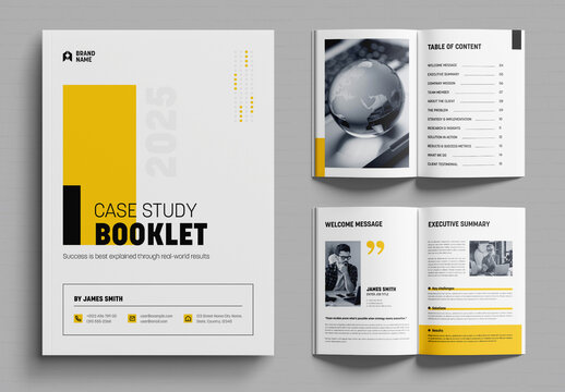 Case Study Booklet Template For Business