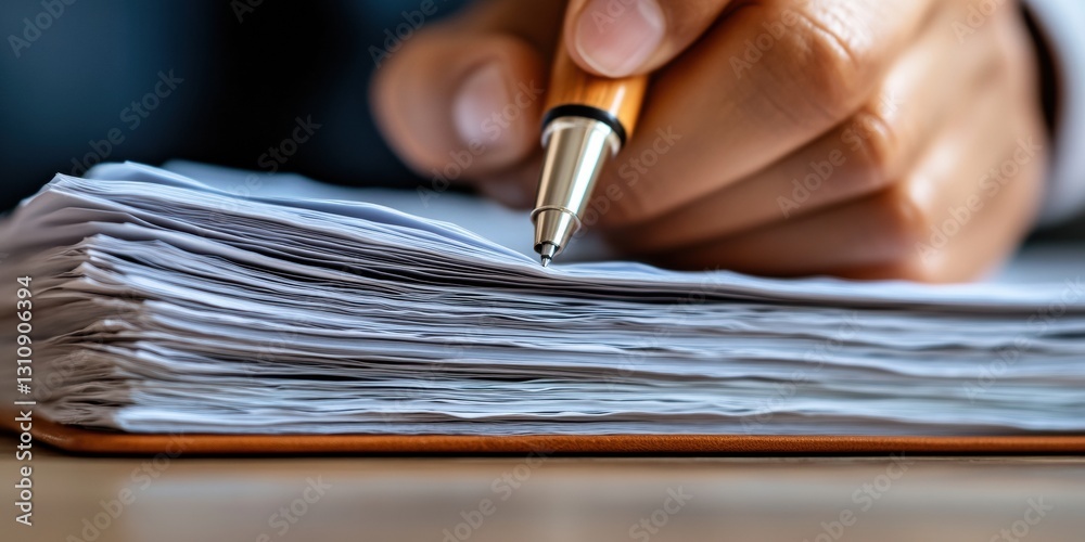 Poster precision and purpose minimalist legal workflow with ergonomic metallic pen - next-gen professional 