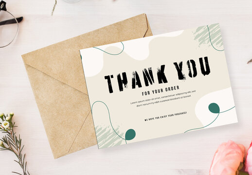 Modern Thank You Card Order Appreciation Template