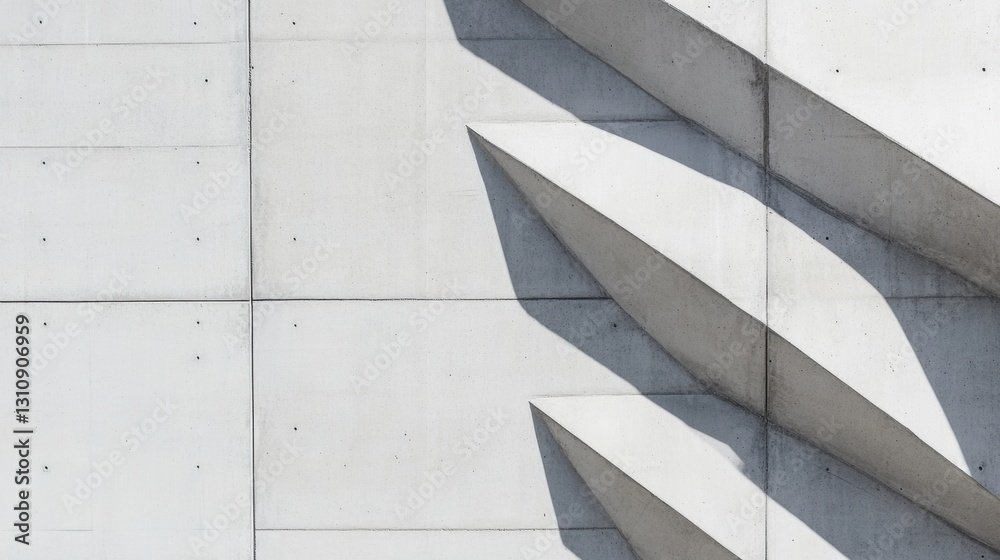 Poster brutalist urban geometry minimalist concrete architecture showcasing innovative design, architectura