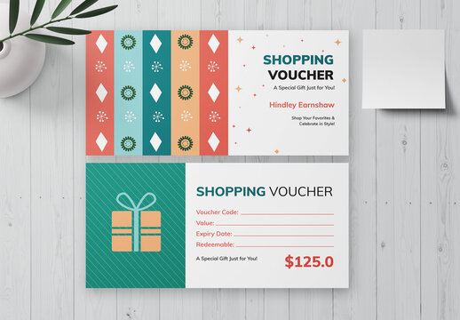 Shopping Gift Vouchers Template