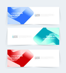 Geometric banner design with Vector presentation template.