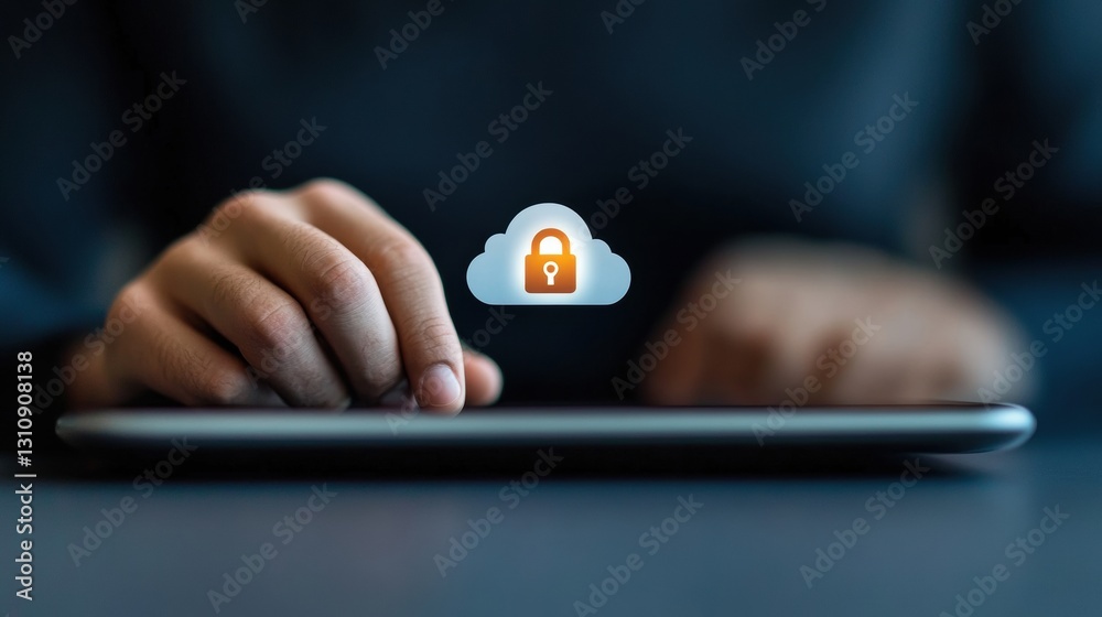 Poster minimalist cybersecurity insights next-gen cloud protection for digital professionals - ai-powered e