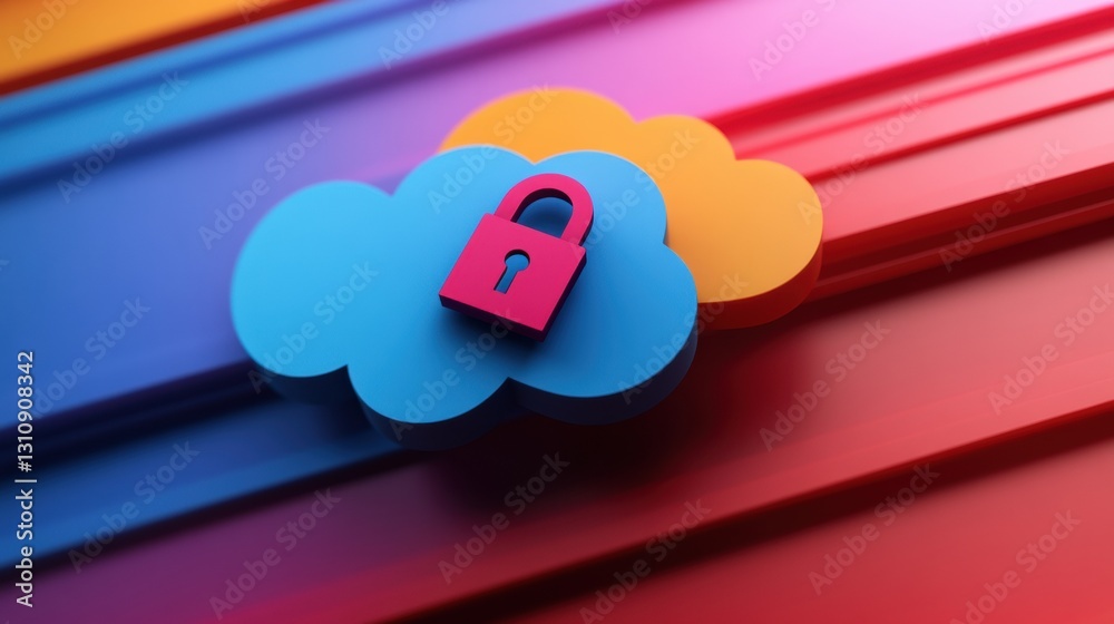 Aufkleber cyber resilience reimagined glitch-inspired cloud security visualization for digital transformation 