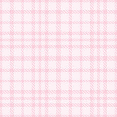 Pastel Pale Pink Seamless Tartan with Light Very Light Pink accents Fabric Design