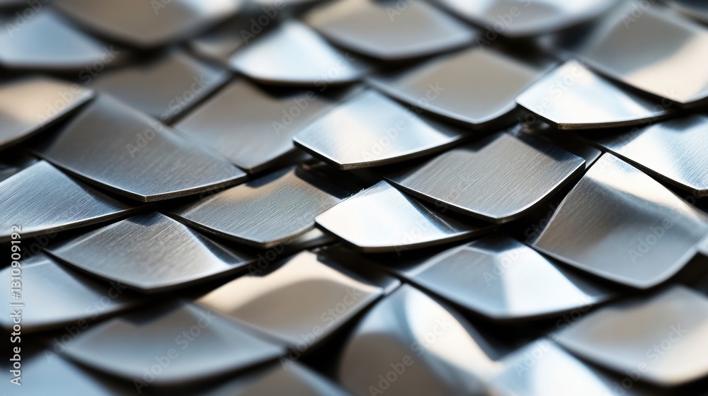 Aufkleber Metallic Geometric Texture High-Tech Industrial Design Prototype Showcasing Advanced Materials Innovation for Cutting-Edge Architecture and Digital Branding