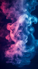 Colorful Abstract Smoke on Dark Background