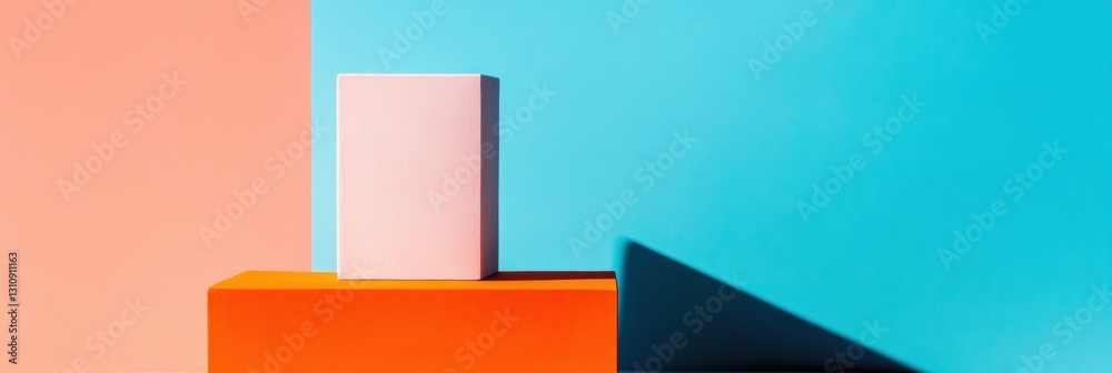 Poster minimalist design meets bold color theory contemporary product exploring geometric spatial relations