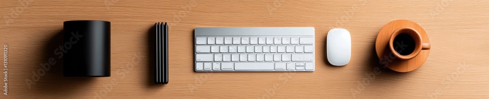 Poster Minimalist Workspace Optimization Ergonomic Tech Lifestyle with Clean Aesthetic - Productivity-Enhancing Digital Workspace Design for Modern Professionals