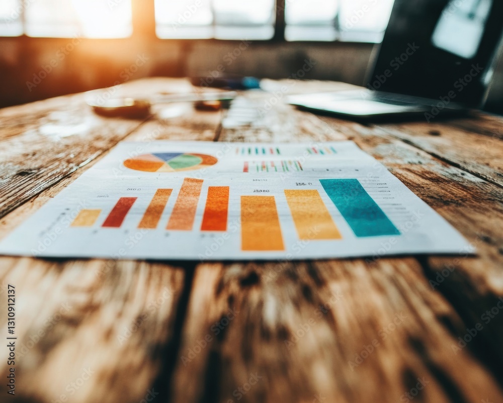 Poster Hybrid Work Analytics Rustic Collaborative Data Visualization for Next-Gen Business Intelligence and Strategic Performance Mapping
