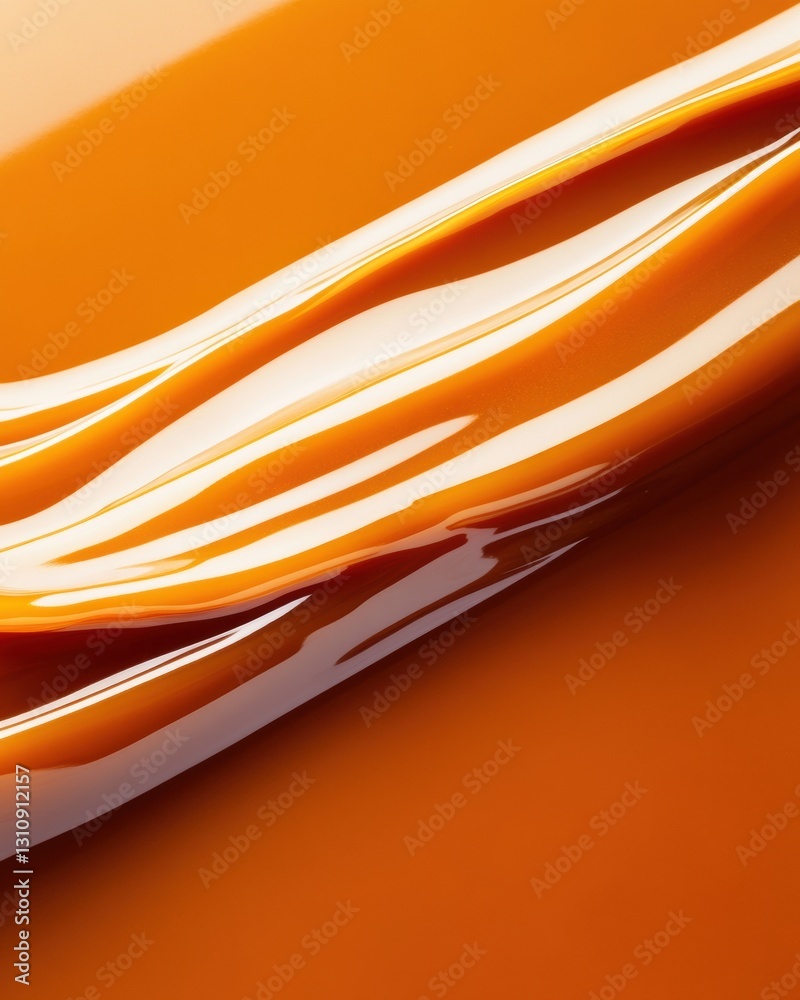 Aufkleber fluid dynamix vibrant orange abstract texture - immersive digital art showcasing modern minimalist d