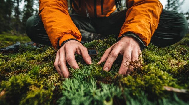 Eco-Conscious Outdoor Mindfulness Millennial Adventurers Sustainable Wilderness Connection - Climate-Resilient Exploration and Green Living Experience - Powered by Adobe