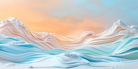 abstract blue background with waves