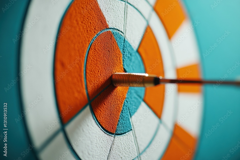 Poster precision performance vision minimalist dart bullseye visualization - strategic goal achievement in 