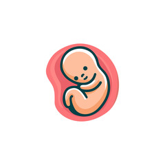 Fetus vector logo template