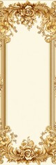 Obraz premium Elegant simple European pattern border design with intricate details, featuring classic symmetry and refined artistry. Perfect for decorative elements, framing, and interior design.