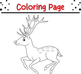 Deer Coloring book page for kids