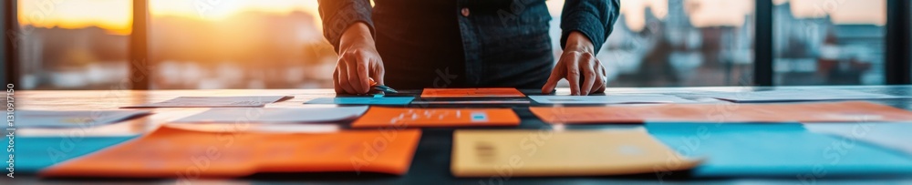Poster hybrid workspace strategy innovative data visualization and strategic planning for digital-first lea