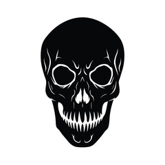 Skull Silhouette Vector Design.