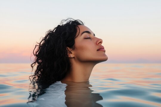 Mindful Hydro-Wellness Serene Gen Z Coastal Meditation with Holistic Water Therapy - Immersive Self-Care Healing Experience for Mental Reset