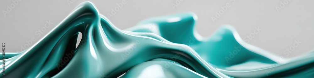 Poster Fluid Digital Dynamics Immersive Holographic Wave Visualization for Next-Gen Tech Innovation, AI-Driven Design Transformation