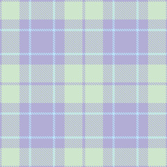 Soft Pale Violet and Metallic Pale Turquoise Seamless Tartan Fabric Design