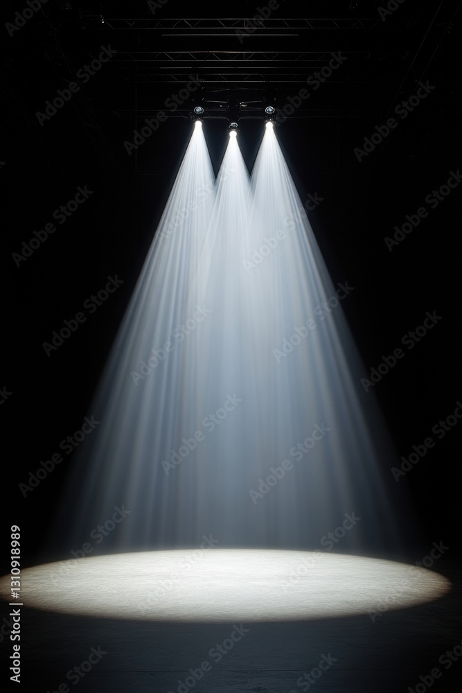 Poster immersive stage design minimalist spotlight projection showcasing cutting-edge performance lighting 