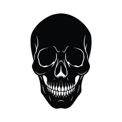 Skull Silhouette Vector Design.