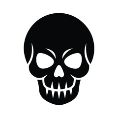 Skull Silhouette Vector Design.