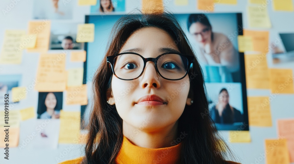 Poster hybrid collaboration reimagined gen z professionals dynamic workspace mosaic - innovative remote tea