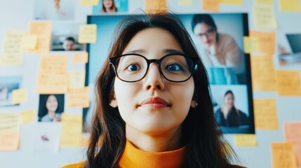 Hybrid Collaboration Reimagined Gen Z Professionals Dynamic Workspace Mosaic - Innovative Remote Team Connectivity and Creative Digital Ideation