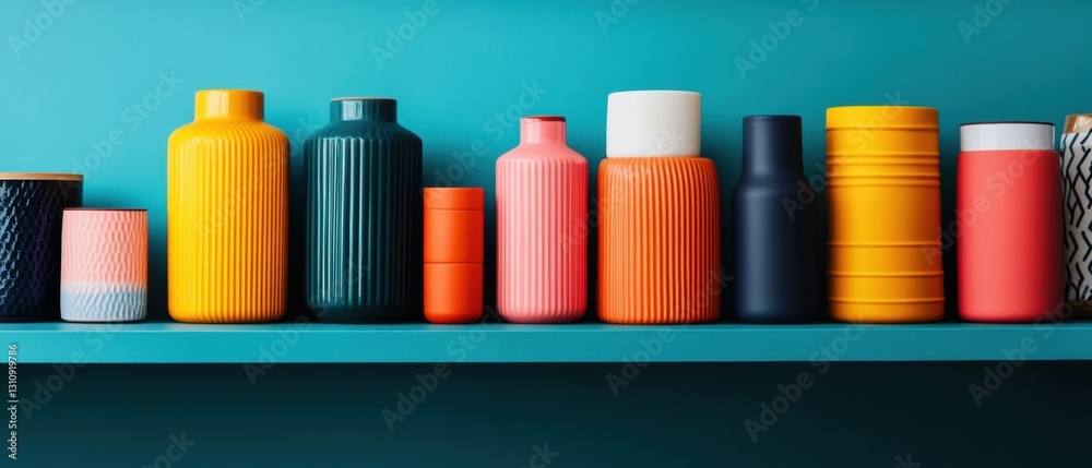 Poster minimalist color block storage eco-friendly organizational design for creative workspace optimizatio