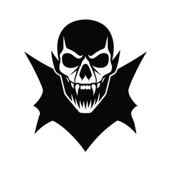 Skull Silhouette Vector Design.
