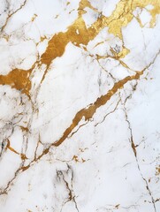 Obraz premium Luxury golden accents on white marble create a premium minimalist aesthetic enhancing modern interior design in elegant spaces