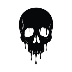 Skull Silhouette Vector Design.