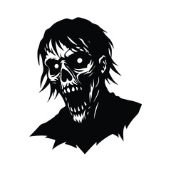 Skull Silhouette Vector Design.