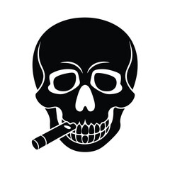 Skull Silhouette Vector Design.