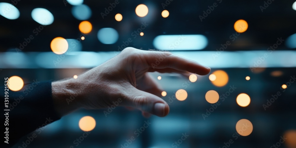 Poster Intuitive Digital Interaction Immersive AR Interface Design Showcasing Futuristic Gesture Control for Next-Gen Tech Experiences and Innovative User Engagement