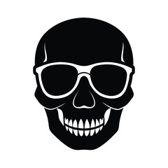 Skull Silhouette Vector Design.