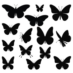 set of butterflies