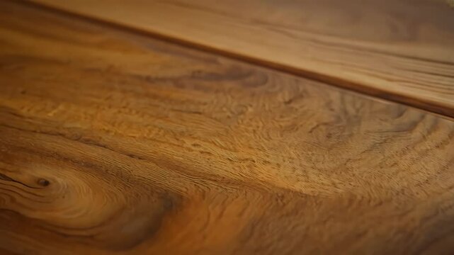 close up rustic wooden table surface revealing intricate natural textures grain patterns slow motion ideal high quality background footage