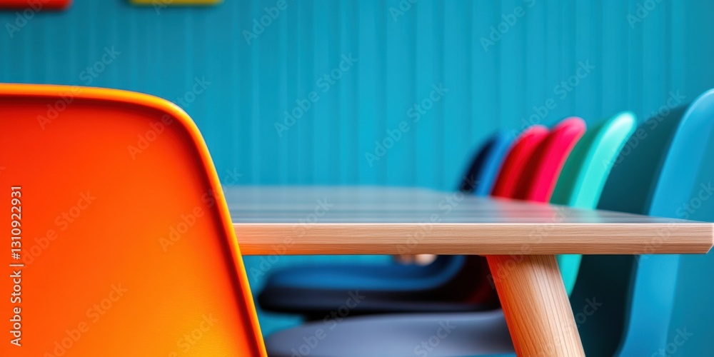 Aufkleber collaborative workspace renaissance vibrant ergonomic seating and modern design fusion - inspiring c