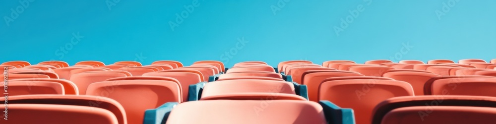 Aufkleber Minimalist Stadium Architecture Immersive Event Design Visualization with Geometric Seating Patterns - Future-Ready Venue Management Perspective