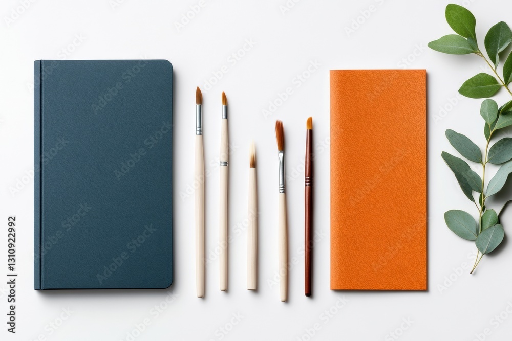 Poster minimalist creative workspace artistic productivity essentials with eco-friendly design - modern jou